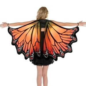 Vibrant Monarch Butterfly Wings Costume Adult Size